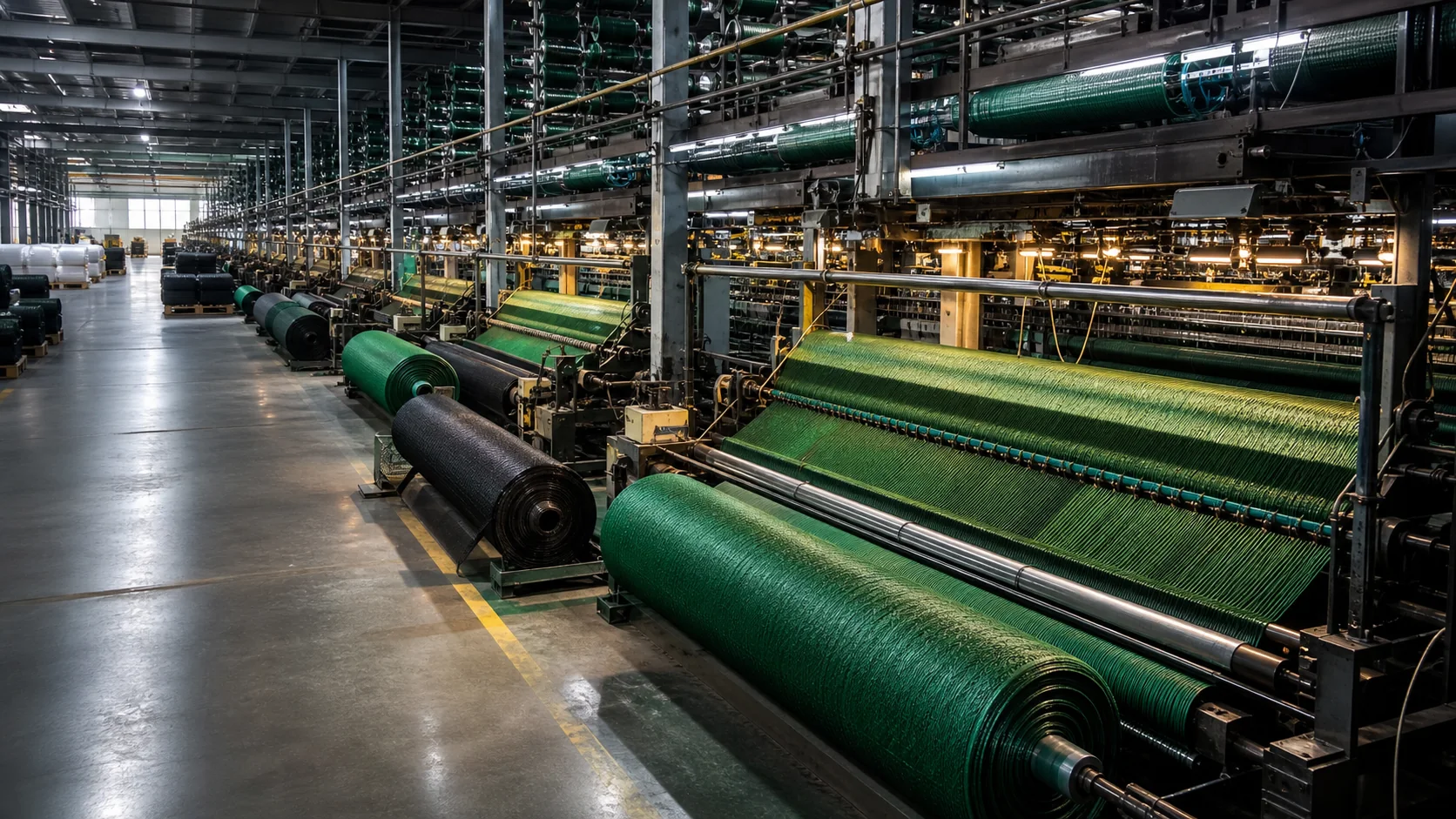 Modern OMB Textiles HDPE netting production workshop